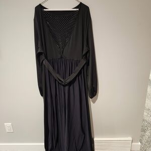 Elegant Black Long Sleeve Dress 5x From Xpluswear